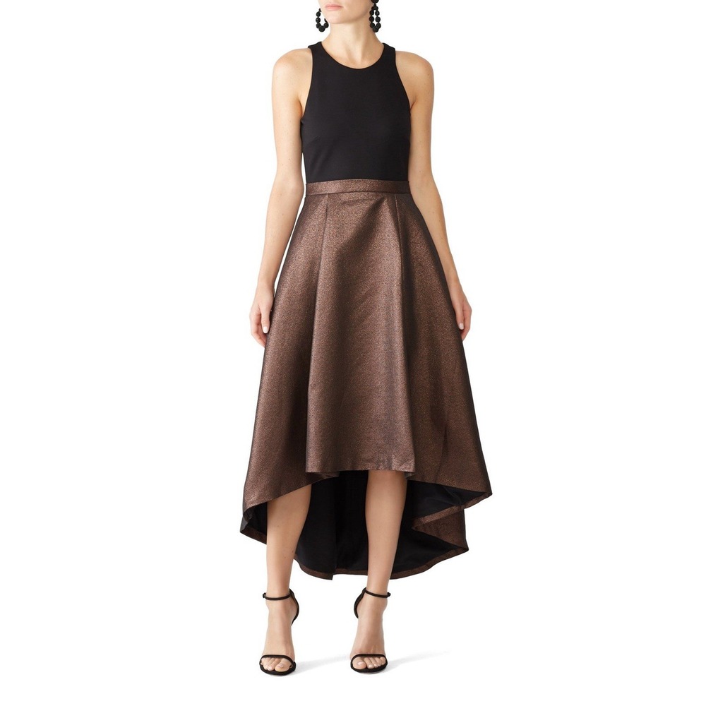 Hutch Anthropologie Phoebe High Low Dress Sz‎ 2 Wedding Guest Holiday Party